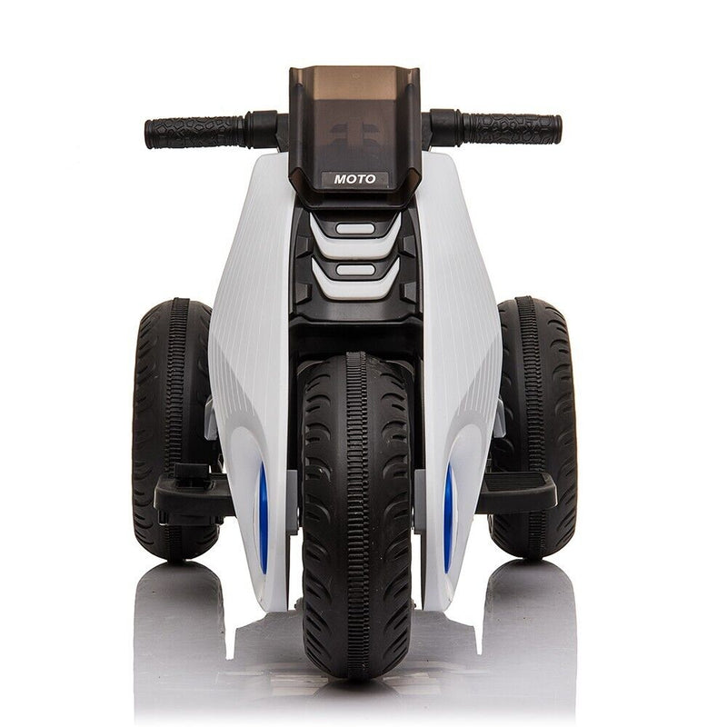 Load image into Gallery viewer, White 3-Wheel Electric Motorcycle for Kids with Dual Drive System

