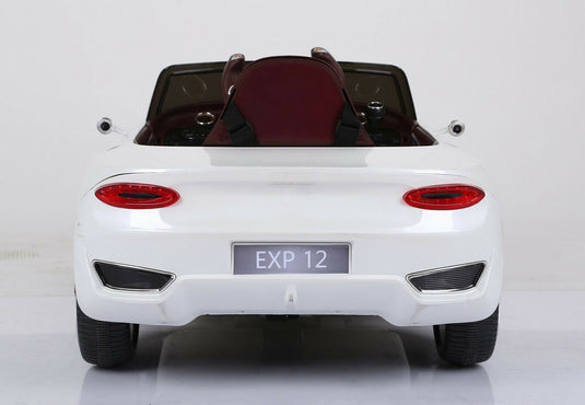 White Bentley Style Kids Electric Ride On Car with Remote Control - Perfect Gift for Little Drivers