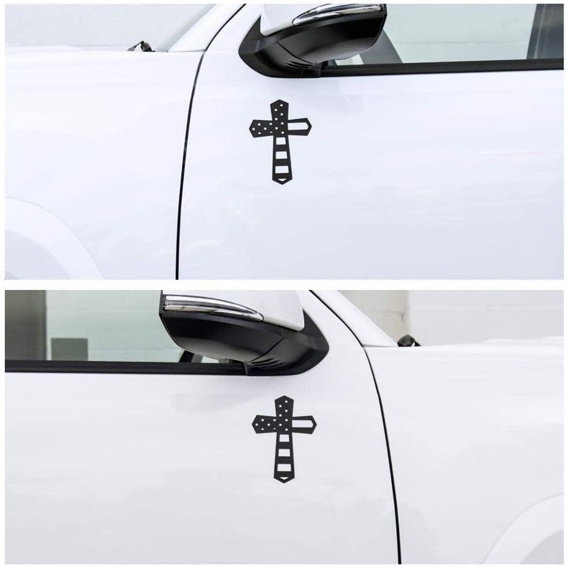 Load image into Gallery viewer, God and Country American Flag Cross Magnet
