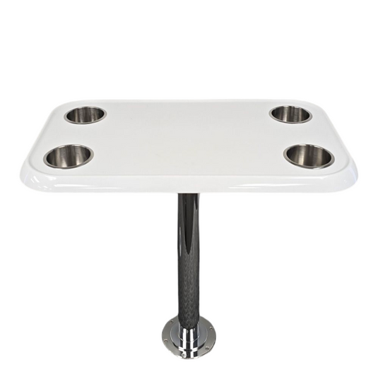 RV Side Tables | RV End Tables - Table Set - 6" Flush Mount Floor Plate / Anti Wobble, Cocktail Design (6 colors)
