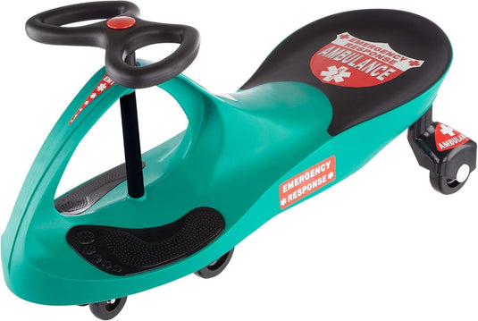 Green Wiggle Ride-On Ambulance Toy for Kids – No Batteries or Pedals Required