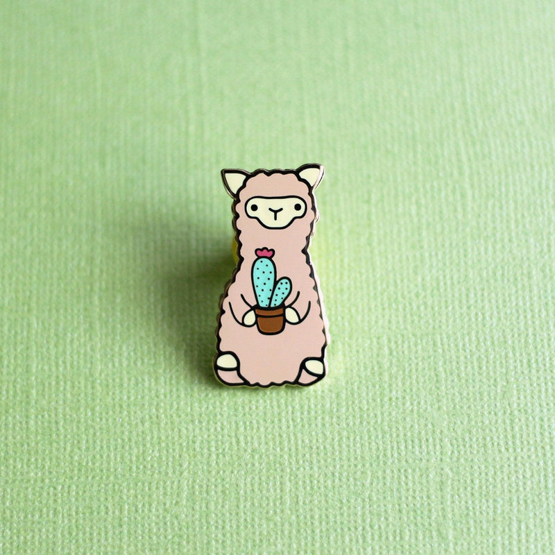 Load image into Gallery viewer, Wild Whimsy Alpaca Cactus Pin
