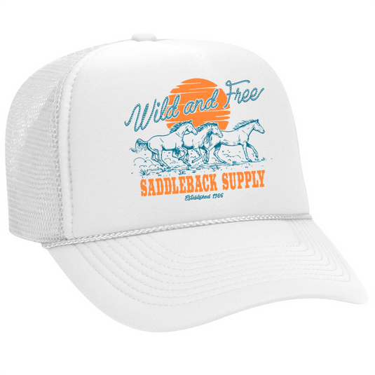Wild And Free White Foam Hat
