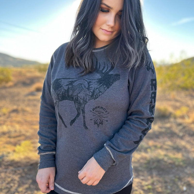Load image into Gallery viewer, Wilderness Elk Long Sleeve Thermal Tee | Unisex
