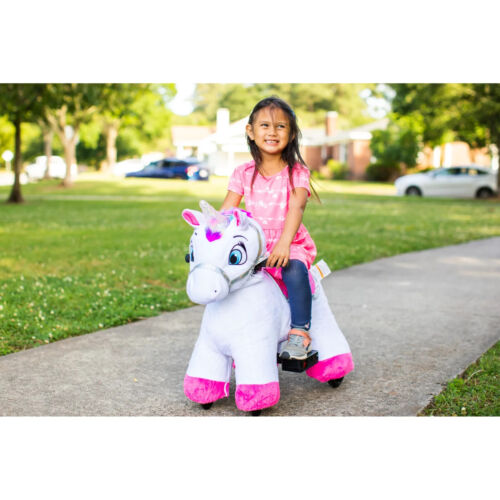 Willow the Unicorn Plush Ride-On Toy with Light and Sound Effects - 6 Volt Stable Buddies for Kids