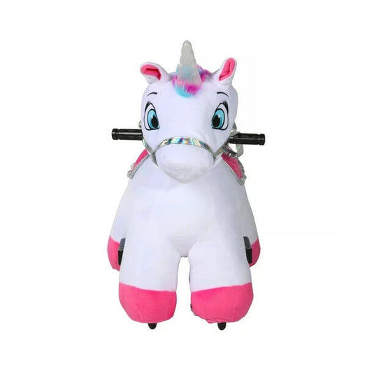 Willow the Unicorn Plush Ride-On Toy with Light and Sound Effects - 6 Volt Stable Buddies for Kids