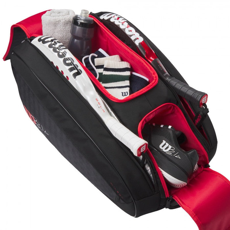 Load image into Gallery viewer, Wilson Padel Racket Bag Bela V3 | Black &amp; Red
