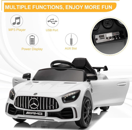 12V Battery-Powered Electric Ride-On Licensed Mercedes-Benz AMG GTR Car