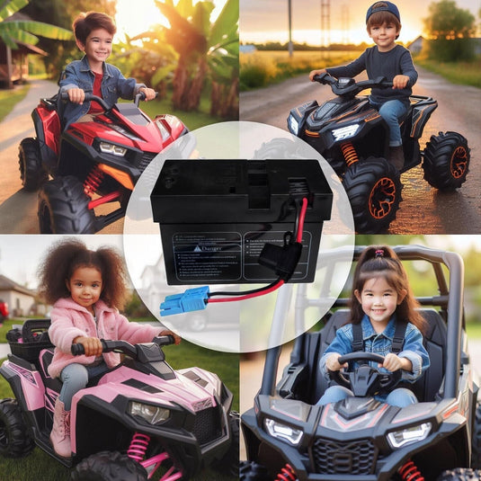 12-Volt SLA Battery Wire Harness with Connector and 4 Fuses for Peg Perego Ride-On Car