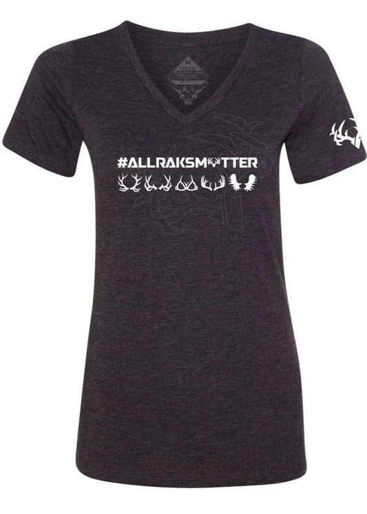 Womens All Raks Matter ™ Boobies V Neck Relaxed Tee - Skoutley Outdoors LLC