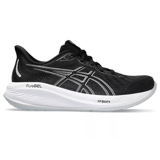 Women's ASICS GEL-Cumulus 26, Black/Concrete, 7.5 D Wide - Skoutley Outdoors LLC