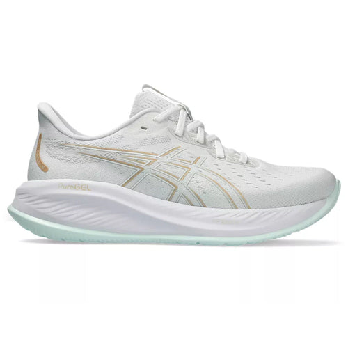 Women's Asics GEL-Cumulus 26, White/Pale Mint, 6 B Medium - Skoutley Outdoors LLC