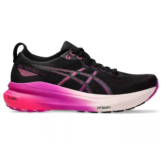 Women's Asics Gel-Kayano 31, Black/Bold Magenta, 11 B Medium - Skoutley Outdoors LLC