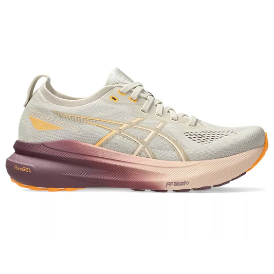 Women's Asics Gel-Kayano 31, Oatmeal/Pearl Pink, 5 B Medium - Skoutley Outdoors LLC