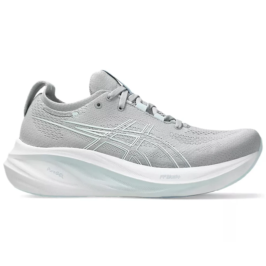 Women's Asics Gel-Nimbus 26, Piedmont Grey/Grey Blue, 13 B Medium - Skoutley Outdoors LLC