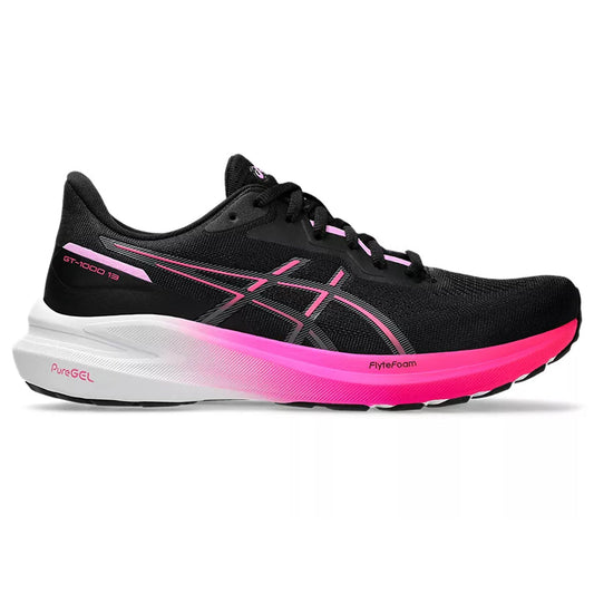 Women's Asics GT-1000 13, Black/Pink Glo, 11 B Medium - Skoutley Outdoors LLC