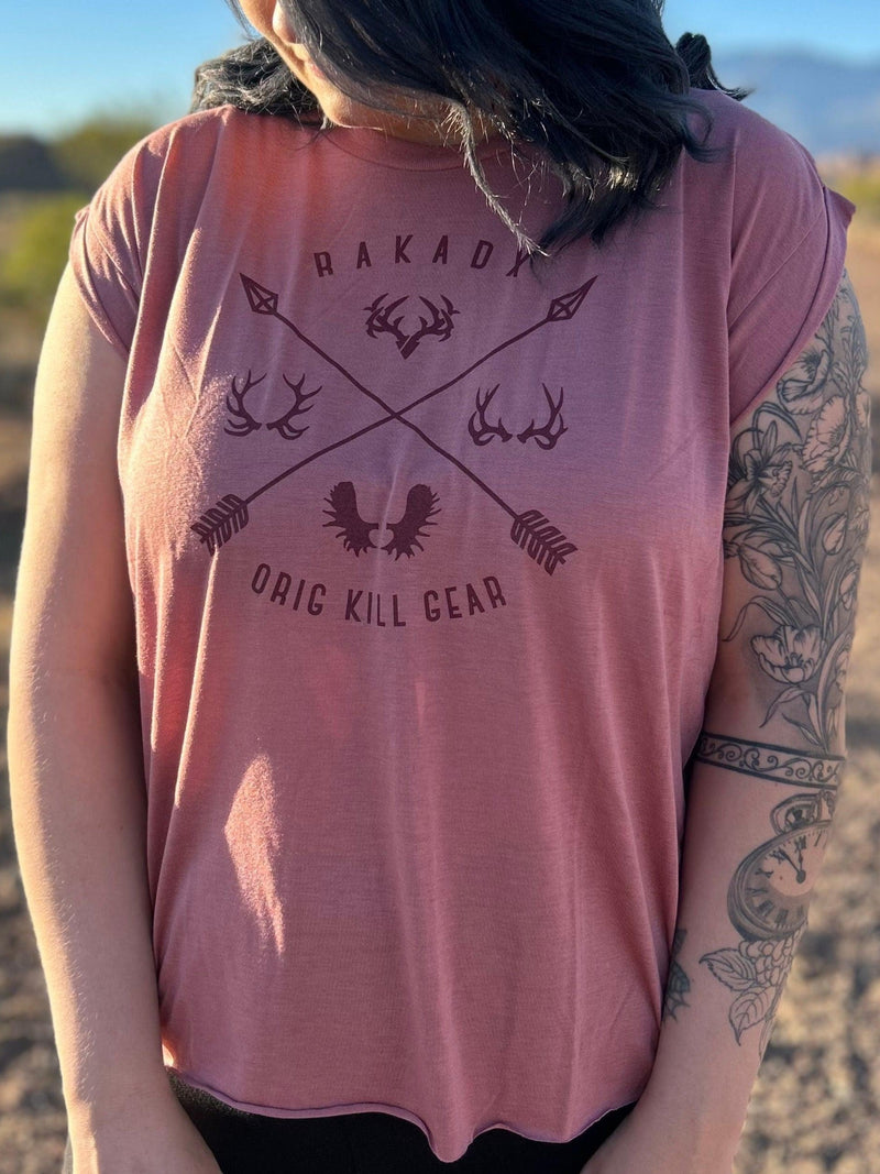 Load image into Gallery viewer, Womens Crisscross Flowy Muscle Tee
