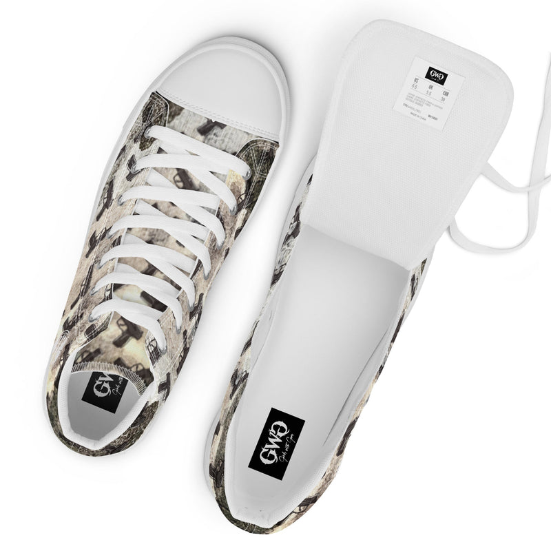 Load image into Gallery viewer, Pistol Palooza Women’s High Top Canvas Shoes
