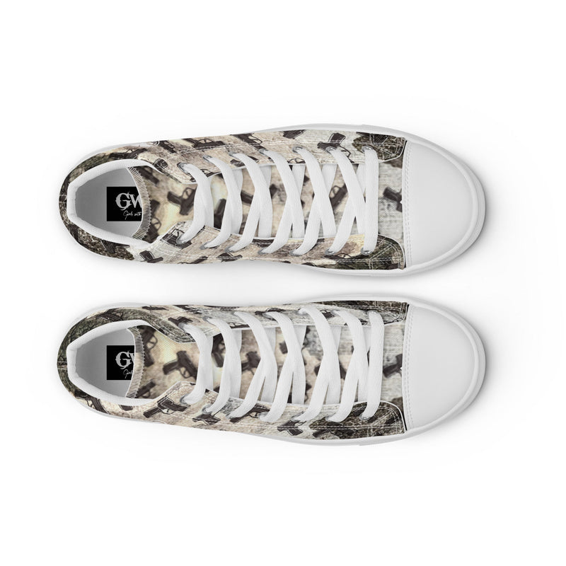 Load image into Gallery viewer, Pistol Palooza Women’s High Top Canvas Shoes
