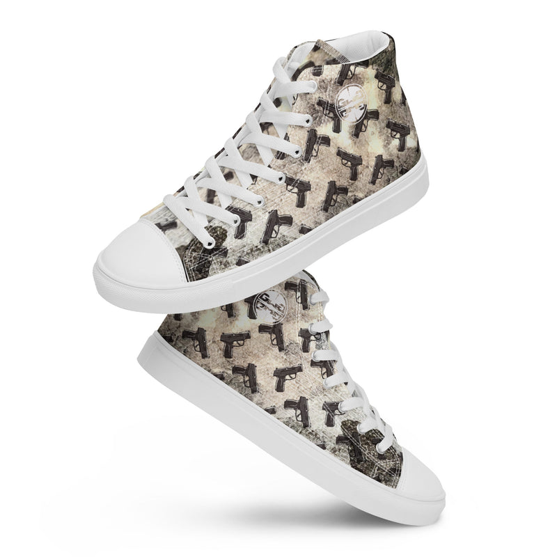 Load image into Gallery viewer, Pistol Palooza Women’s High Top Canvas Shoes
