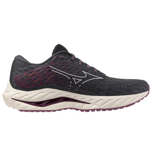 Women's Mizuno Wave Inspire 20, Ebony/White Sand, 6.5 B Medium - Skoutley Outdoors LLC