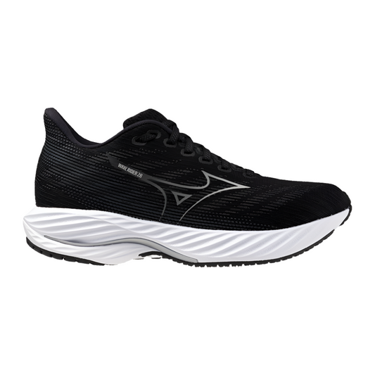Women's Mizuno Wave Rider 28, Black/Harbor Mist, 8 B Medium - Skoutley Outdoors LLC
