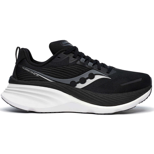 Women's Saucony Hurricane 24, Black/Carbon, 5.5 B Medium - Skoutley Outdoors LLC