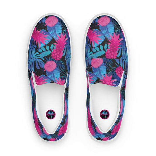 Rad Palm Pineapple Express Women’s Slip On Canvas Shoes