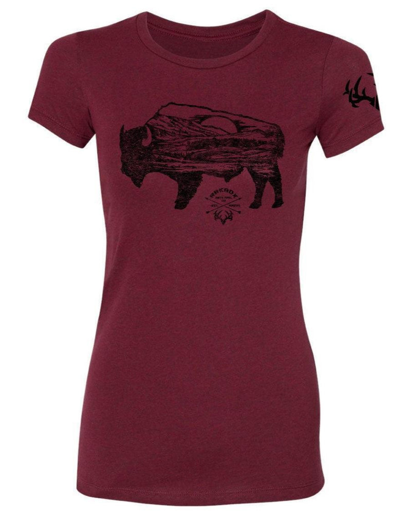 Load image into Gallery viewer, Womens Wilderness Buffalo Tee
