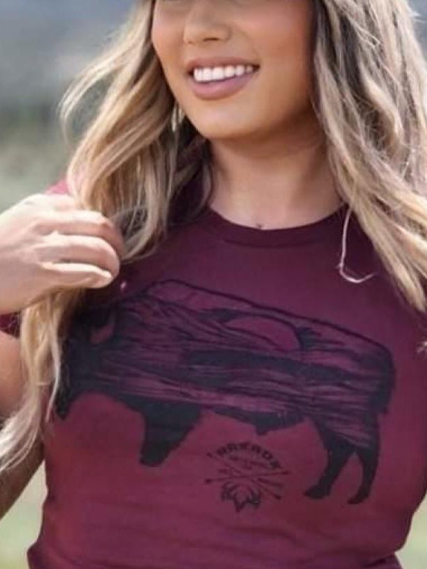Load image into Gallery viewer, Womens Wilderness Buffalo Tee
