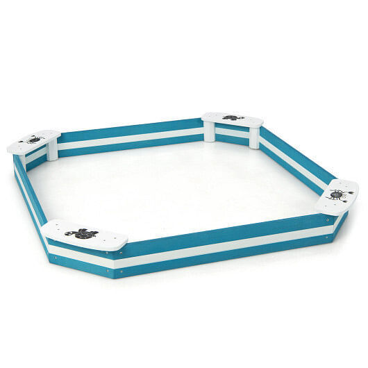 Load image into Gallery viewer, Wooden Sandbox with Animal Pattern Seats for Outdoor Play

