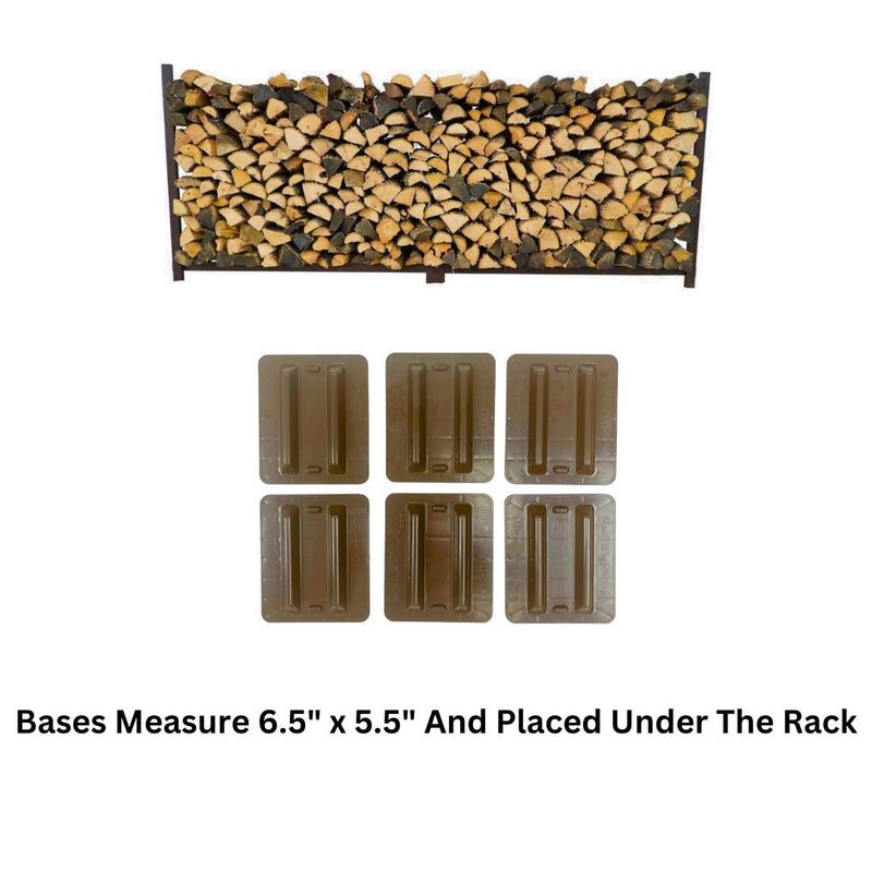 Load image into Gallery viewer, 10 ft Steel Firewood Rack Holds 1/2 Cord Plus Woodhaven
