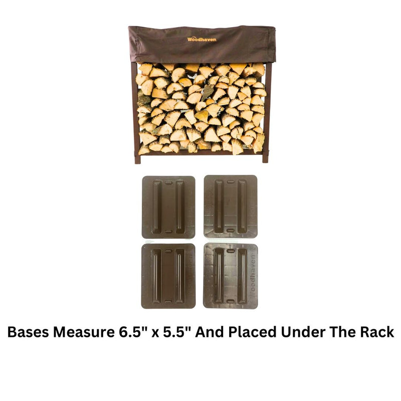 Load image into Gallery viewer, 3 ft Steel Firewood Rack Holds 1/8 Cord Woodhaven
