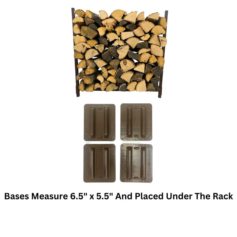 Load image into Gallery viewer, 3 ft Steel Firewood Rack Holds 1/8 Cord Woodhaven
