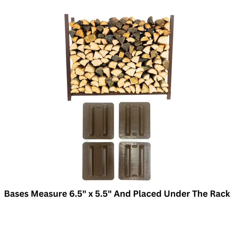 Load image into Gallery viewer, 4 ft Steel Firewood Rack Holds 1/4 Cord Woodhaven
