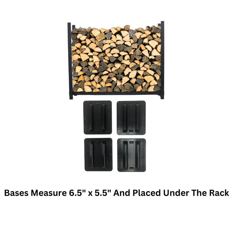 Load image into Gallery viewer, 5 ft Steel Firewood Rack Holds 1/4 Cord Plus Woodhaven
