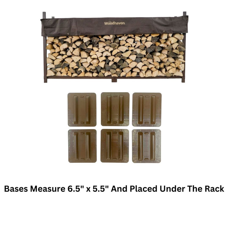 Load image into Gallery viewer, 8 ft Steel Firewood Rack The Woodhaven
