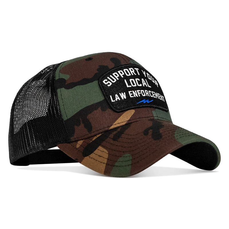 Load image into Gallery viewer, Support Your Local Law Enforcement Mid-Profile Snapback Hat
