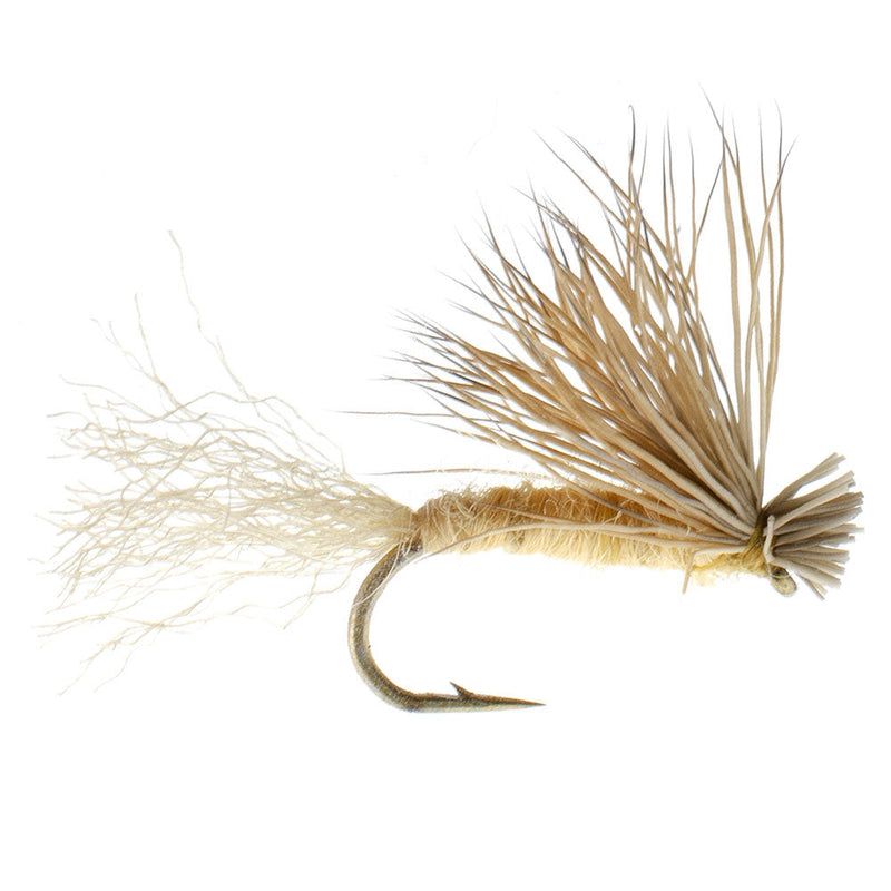 Load image into Gallery viewer, 3 Pack Tan X Caddis Emerging Caddis Adult Trout Dry Fly - Hook Size 14
