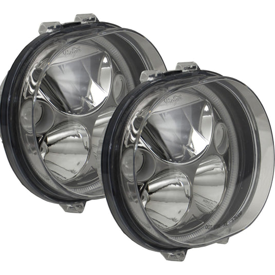 XMC 2004-2013 Road Glide Headlight Replacement Kit Black Chrome | White Halo
