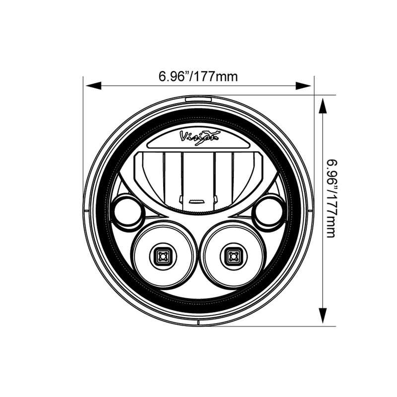 Load image into Gallery viewer, 7" VX Series LED Headlight Kit - Chrome | White Halo
