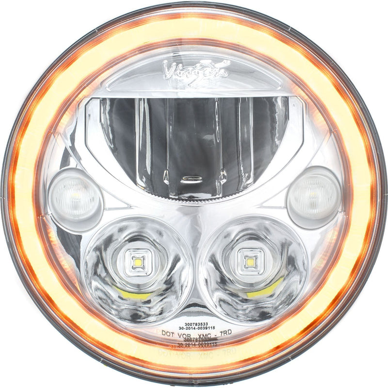 Load image into Gallery viewer, 5.75" XMC Motorcycle LED Chrome | Amber Halo
