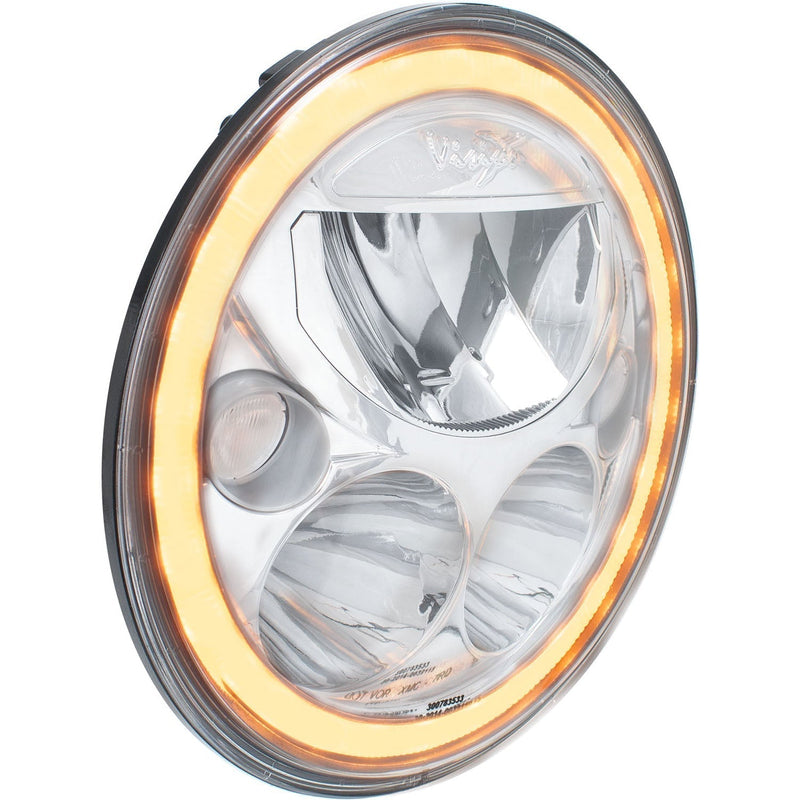 Load image into Gallery viewer, 7 " XMC Motorcycle LED Headlight Chrome | Amber Halo

