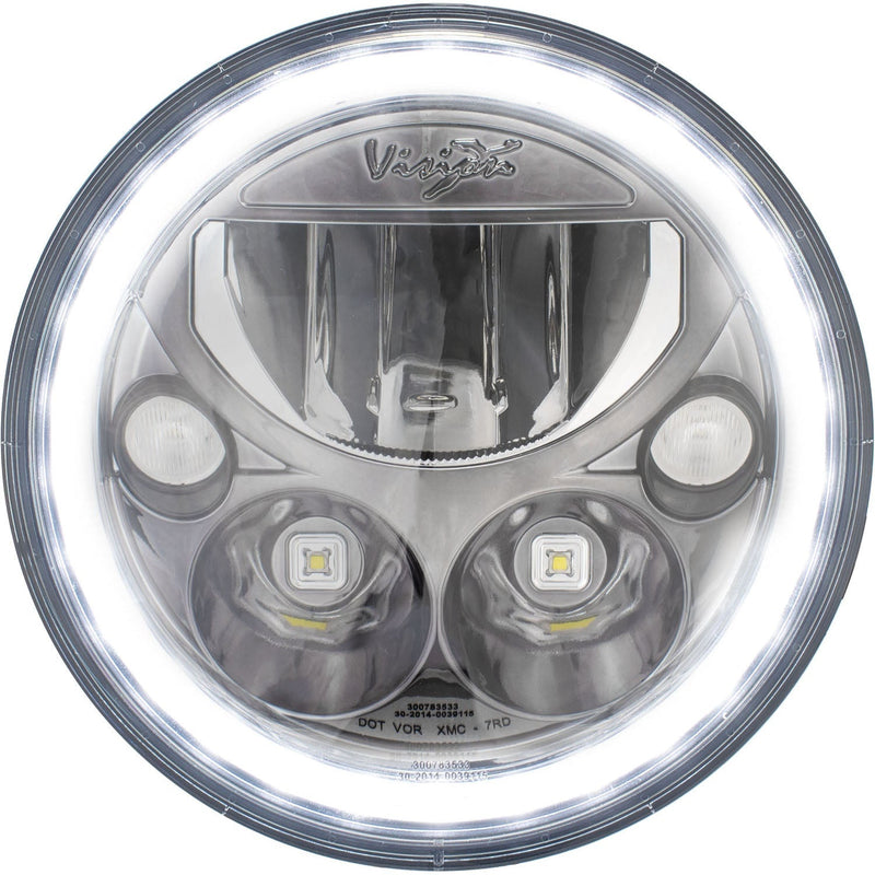 Load image into Gallery viewer, 7" XMC Motorcycle LED Headlight Black Chrome | White Halo

