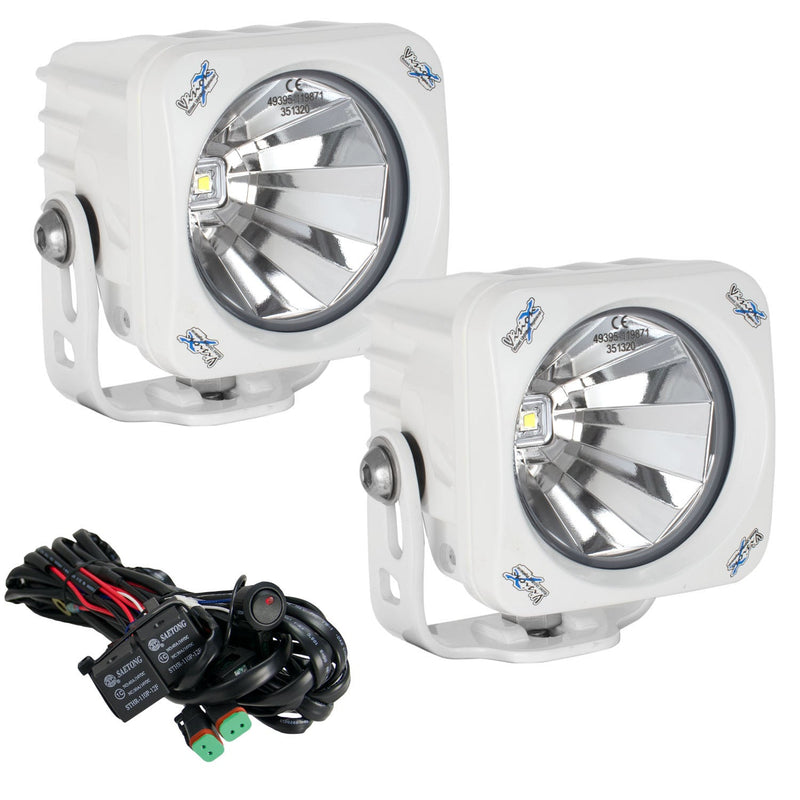 Load image into Gallery viewer, 3.7" White Optimus Square 60º Beam LED Light Kit

