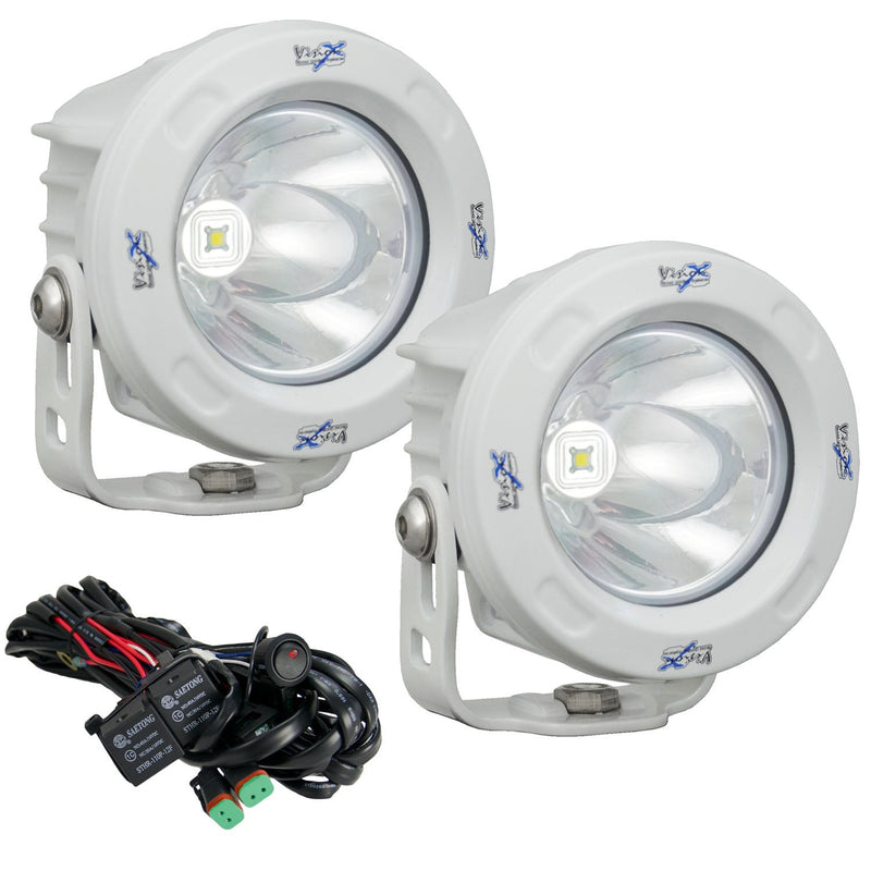 Load image into Gallery viewer, 3.7" White Optimus Round 10º Beam LED Light Kit
