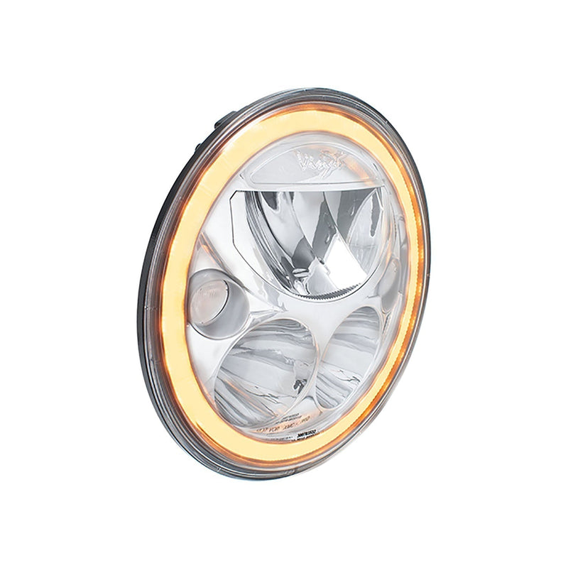 Load image into Gallery viewer, 5.75" XMC Motorcycle LED Chrome | Amber Halo
