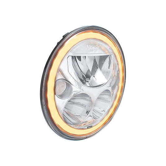 5.75" XMC Motorcycle LED Chrome | Amber Halo
