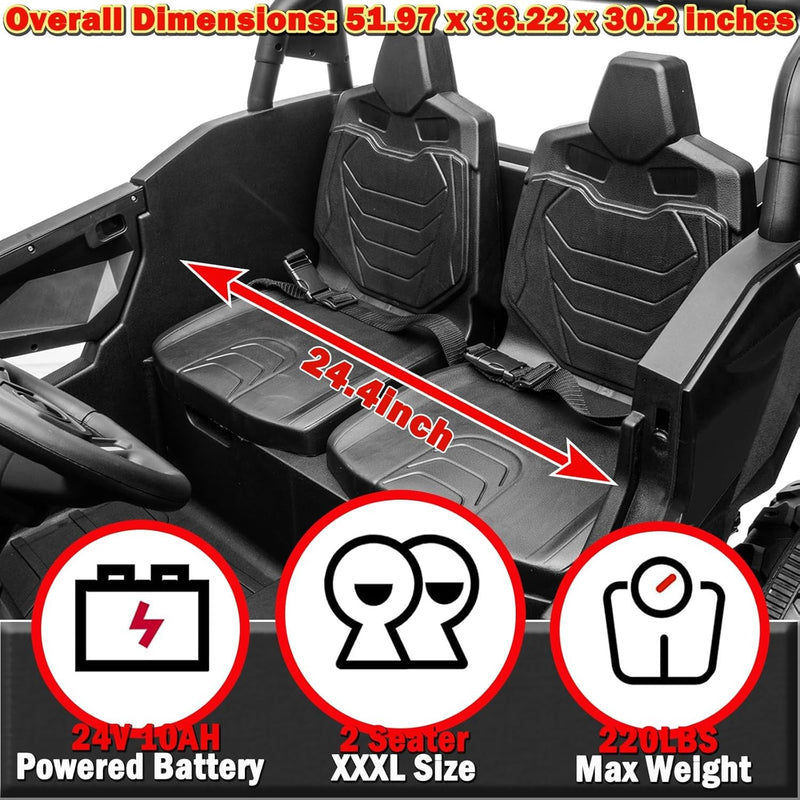 Load image into Gallery viewer, 24V 4WD XXL Ride-On UTV Car for Big Kids with 2-Seater Capacity
