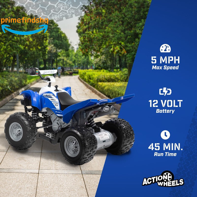 Load image into Gallery viewer, 12 Volt Battery Powered Blue Ride-On ATV with Music Features
